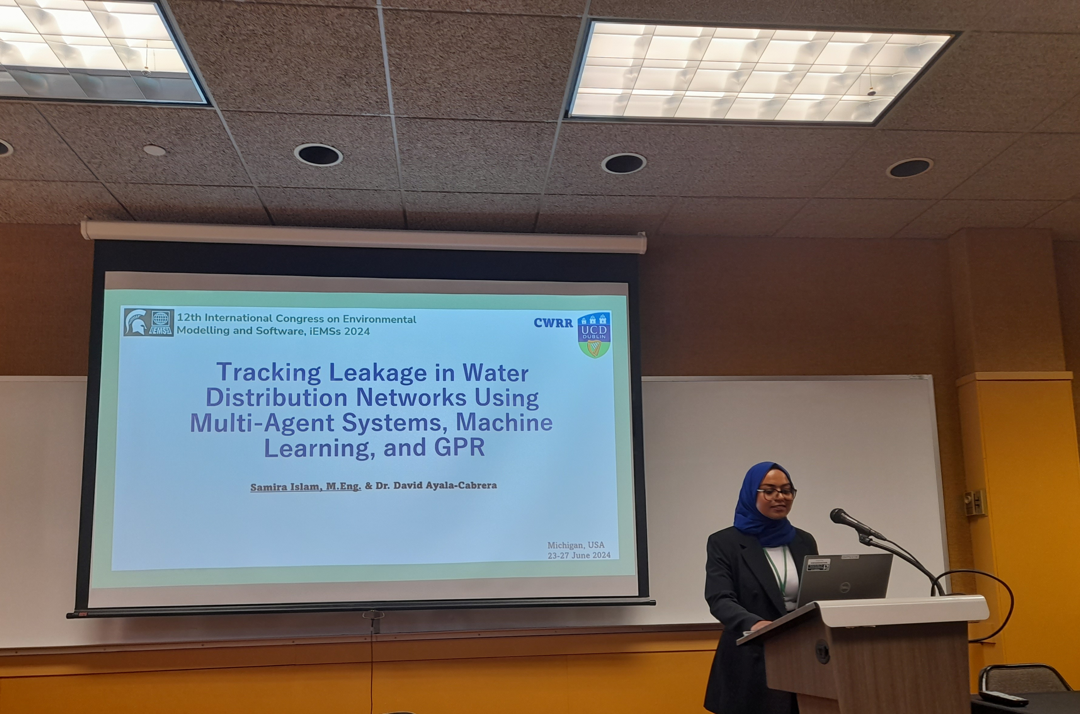 Ms Samira Islam presenting at the iEMSs International Conference